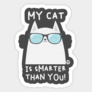 CAT SMARTER Sticker
